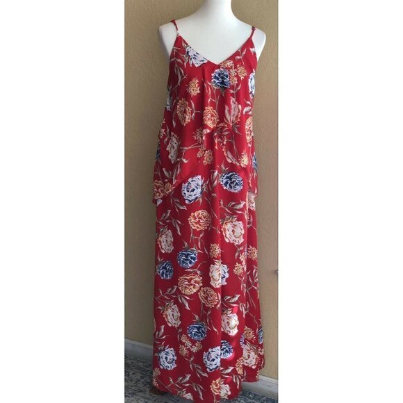 Romeo & Juliet Couture Chiffon Maxi Dress w Popover Dress Size M - Picture 11 of 11